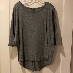 Charcoal Light Sweater Material Top